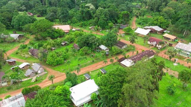 aerial view of the village