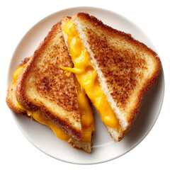 grilled cheese on plate isolated