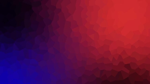 Glowing red blue and black animated gradient background with crystalized texture 4k backdrop
