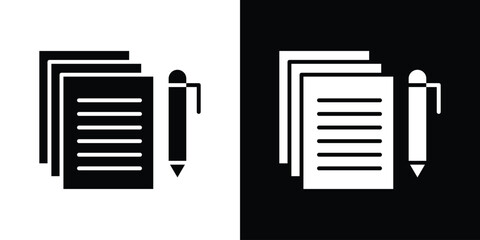 Wills and trusts icon glyphs vectors. Web flat pack.