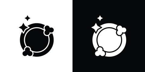 Washing dishes icon glyphs vectors. Web flat pack.