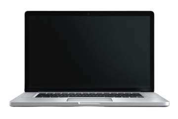 Front view of a modern generic silver metallic