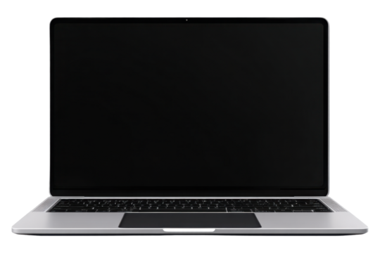 Front view of a modern generic silver metallic