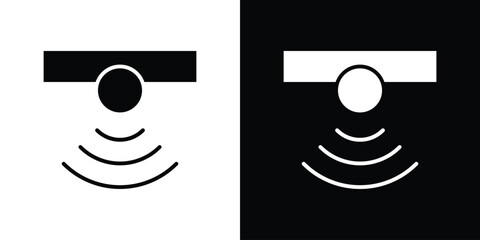 Motion sensor icon glyphs vectors. Web flat pack.