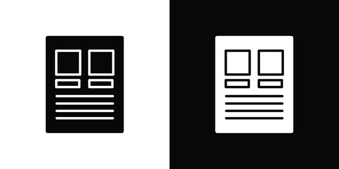 Mood board icon glyphs vectors. Web flat pack.