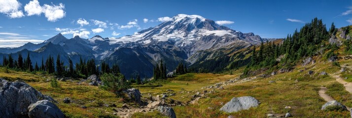 Majestic Mt. Rainier: Iconic Landmark of Washington State's Breathtaking Landscape