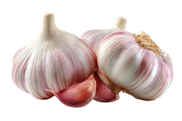 Obraz premium Garlic isolated on transparent or white background