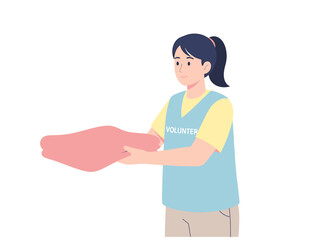 Dedicated Volunteer Offering Help A Symbol of Community and Charitable Giving