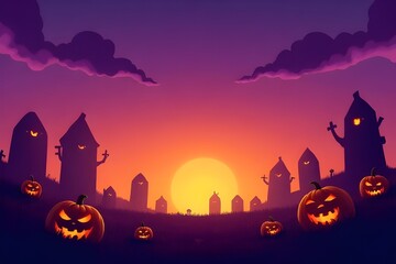 halloween background with pumpkin