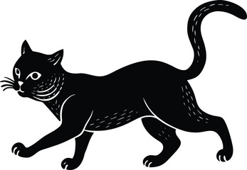 Cute Cat Silhouette Collection | Sitting, Walking, and Playing Cat Vector Set