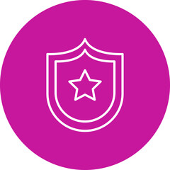 Police  Pink Circle  Icon Design