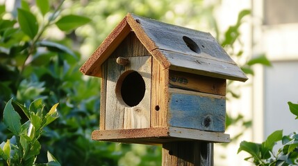 DIY wooden birdhouse project showcasing simple steps for creating a delightful garden habitat