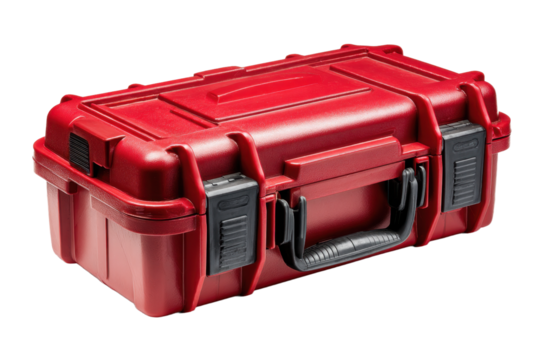 New toolbox or plastic case isolated on white transparent