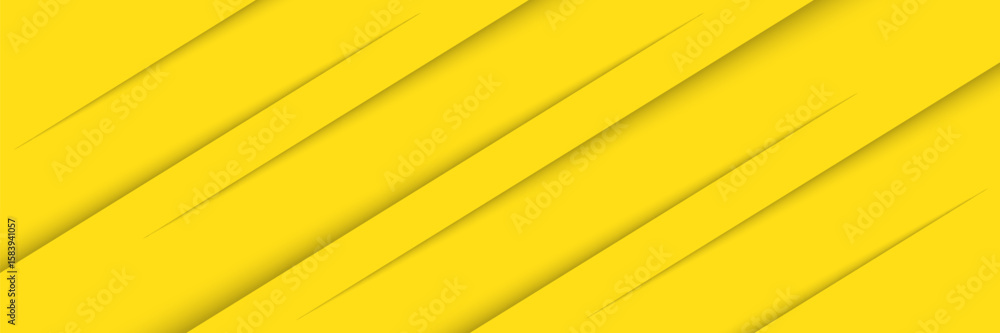 Poster Modern abstract yellow background with diagonal line. Simple graphic design element. Futuristic concept. Horizontal banner template with space for your text. Vector