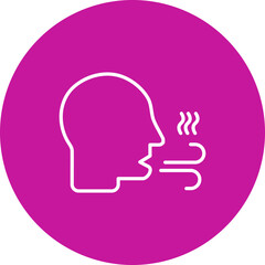 Bad Breath Vector Pink Circle Icon Design