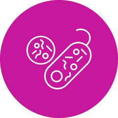 Bacterium Vector Pink Circle Icon Design