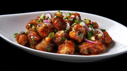 Hot chili chicken wings.