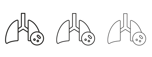Tuberculosis TB icon for Website or Apps Elements, Logo. Pixel vector graphics