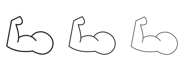 Strong arm icon for Website or Apps Elements, Logo. Pixel vector graphics