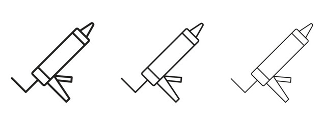 Sealants gun icon for Website or Apps Elements, Logo. Pixel vector graphics