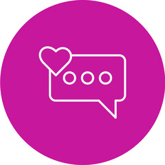 Social Media Vector Pink Circle Icon Design