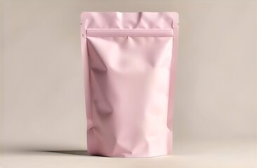 Blank craft plastic pouch, black packages big and small on white background, mylar bags isolated for coffee or food, cosmetic products, snack, candy. Different sizes, mock up. white background.