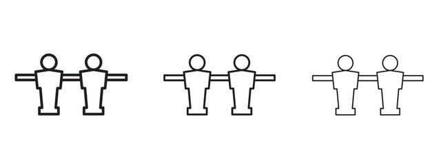 Foosball icon for Website or Apps Elements, Logo. Pixel vector graphics