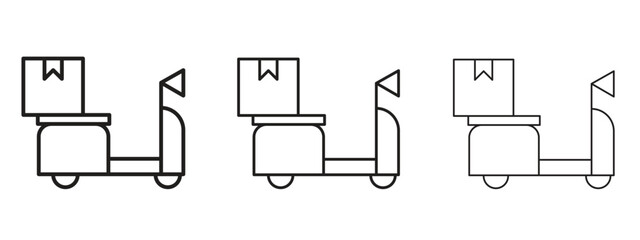 Food delivery icon for Website or Apps Elements, Logo. Pixel vector graphics