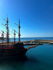 sailing ship in the sea