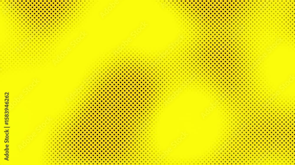 Poster Halftone dots motion loop background, UHD Halftone comic dot animation. Wave pattern. Retro and Vintage Pattern Loop animation.