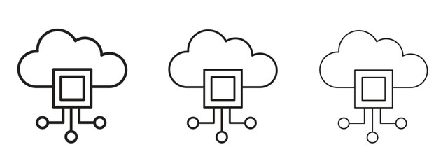 edge computing icon for Website or Apps Elements, Logo. Pixel vector graphics
