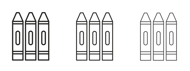 Crayon icon for Website or Apps Elements, Logo. Pixel vector graphics