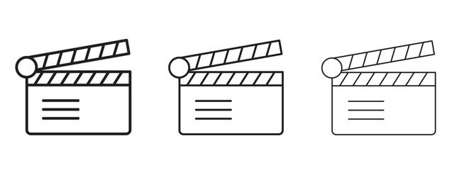 Cinema flapper icon for Website or Apps Elements, Logo. Pixel vector graphics
