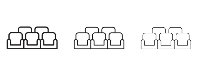 Cinema seat icon for Website or Apps Elements, Logo. Pixel vector graphics