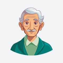 A elderly man illustrations vector art  file