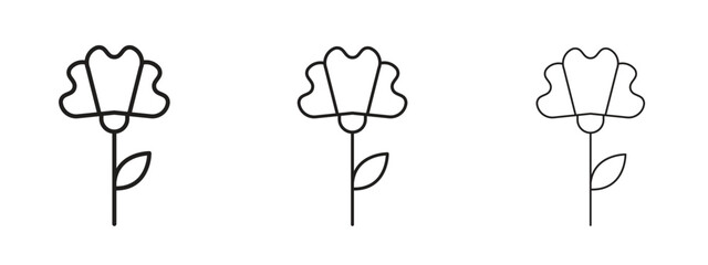 Carnation icon for Website or Apps Elements, Logo. Pixel vector graphics