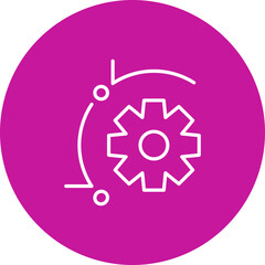 Automated Scenes  Vector Pink Circle Icon Design