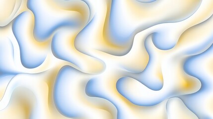 A pattern of waves and swirls in a light blue and yellow color. The pattern is very smooth and flowing