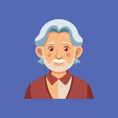 A elderly man illustrations vector art  file