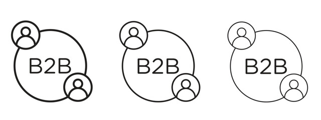 B2B icon for Website or Apps Elements, Logo. Pixel vector graphics