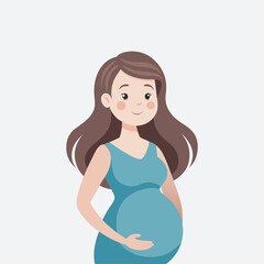  A pregnant lady woman illustrations vector art file 