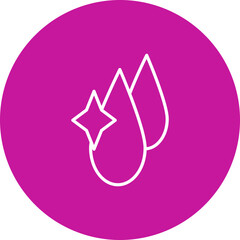 Clean Water  Vector Pink Circle Icon Design