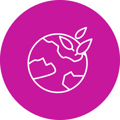 Sustainability  Vector Pink Circle Icon Design