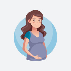  A pregnant lady woman illustrations vector art file 