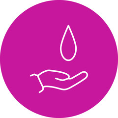Water Conservation  Vector Pink Circle Icon Design