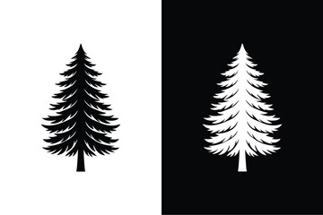 Fototapeta premium Cedar tree icon isolated vector icon illustration on white background.