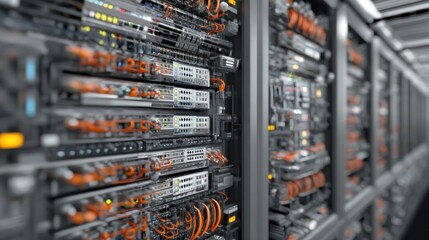 Server room network equipment data center technology digital infrastructure
