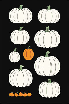 Pumpkin Vector Set &ndash; Hand Drawn Line Art