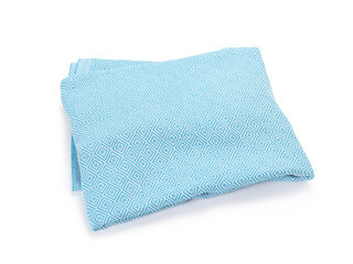 One folded beach towel isolated on white