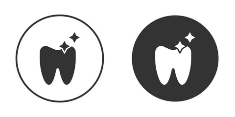 Tooth icon simple solid style concept. Clipart vectors